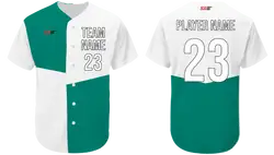 Custom color block stripe solids adult youth unisex baseball jersey - Jersey