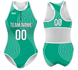 Custom water women speed suit green flash - Women-water-speed-suits
