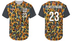 Custom animal skin pattern three button adult youth unisex baseball jersey - Jersey