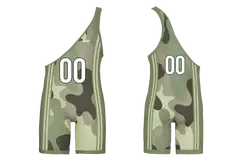 Custom adult youth unisex single strap powerlifting suits urban camo - Powerlifting-singlets