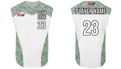 Custom unique camo sleeveless adult youth unisex softball jersey - Jersey