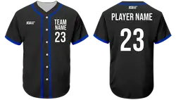 Custom moisture absorbing  adult youth unisex full buttons softball jersey - Jersey