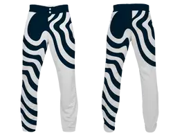 Custom wavy design adult youth unisex baseball pants - Baseball-pants