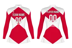 Custom figure skating long sleeve uniform ruby glide adult youth plain skirt - Figure-skating-uniforms