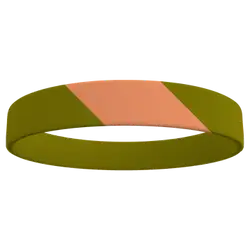 Custom wristband silicone solids olive peach - Wristbands
