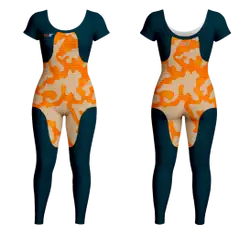 Custom women short  sleeve unitards dance uniform hunter - Dance-bodysuits