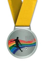 Soccer 2 silver medal awards - Medals-awards