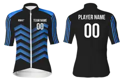 Custom cycling short sleeve adult youth unisex cerulean pulse - Jersey