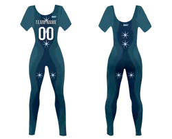 Custom women short sleeve dance bodysuit shooting star - Dance-bodysuits