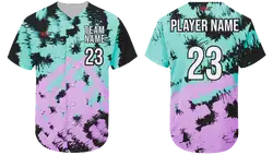 Custom brush stroke abstract adult youth unisex baseball jersey - Jersey