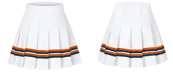 Custom orange stripes youth adult unisex cheerleading skirts - Skirts