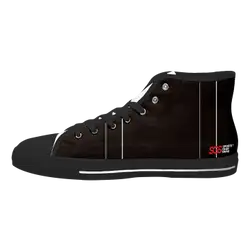 Custom high top canvas shoes black runner flow - High-top-shoes