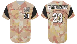 Custom double-curve camo adult youth unisex baseball jersey - Jersey