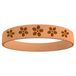 Custom wristband silicone peach floral pattern - Wristbands