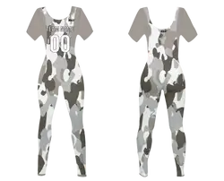 Custom women short sleeve dance bodysuit camouflage edge - Dance-bodysuits