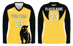 Custom jaguar animals adult youth volleyball long sleeve jersey - Jersey