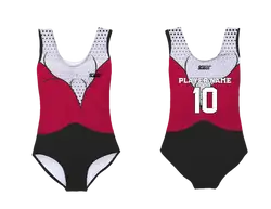 Custom sleeveless gymnastic uniform adult youth dotted drama - Gymnastics-uniforms