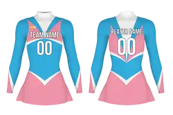 Custom figure skating long sleeve one piece uniform pastel charm adult youth plain skirt - Figure-skating-uniforms