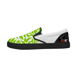 Custom slip on shoes black foliage - Slip-on-shoes