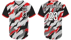 Custom multi design camo three button adult youth unisex baseball jersey - Jersey