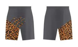 Custom leopard animals adult youth soccer shorts - Short