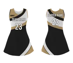 Custom attractive adult youth unisex cheerleading dresses sleeveless jersey - Cheerleading-dress