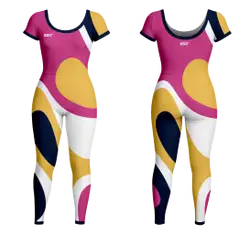 Custom women short sleeve unitards dance uniform curve flow - Dance-bodysuits