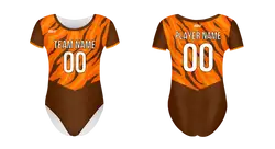 Custom women short sleeve one piece dance uniform tigerclaw groove - Dance-jerseys