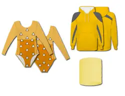 Custom long sleeve gymnastic uniform adult youth zenitsu vibes - Gymnastics-uniforms