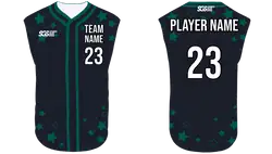 Custom top & bottom stars sleeveless adult youth unisex softball jersey - Jersey