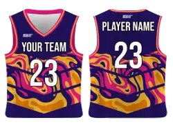 Custom v shape abstract adult youth unisex basketball jersey - reversible uniform - Jersey