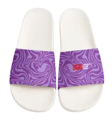Custom slides white unisex marbled - Slides