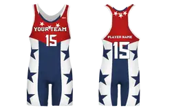 Custom adult youth unisex powerlifting suits stars & bars - Powerlifting-singlets