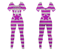 Custom women short sleeve dance bodysuit starlight performance gear - Dance-bodysuits