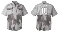 Custom fishing shirt adult youth unisex stone camo - Jersey