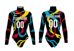 Custom cheerleading bodysuit adult youth colorful design - Cheerleading-bodysuits