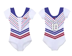 Custom short sleeve  gymnastic uniform adult youth vibrant unity - Gymnastics-uniforms