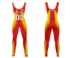 Custom women sleeveless dance bodysuit flamenco fire - Dance-bodysuits