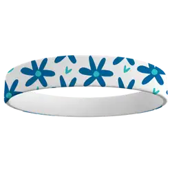 Custom wristband silicone blue flower motif - Wristbands