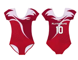 Custom short sleeve  gymnastic uniform adult youth fiery waves - Gymnastics-uniforms