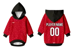 Custom pet holiday hoodie festive red - Pets-hoodie