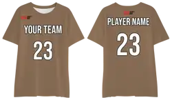 Custom light brown adult youth unisex comfort t shirt - Jersey