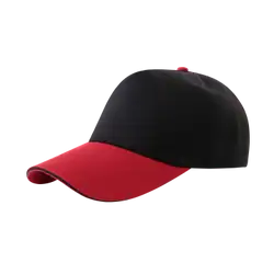 Custom adult youth unisex red and black cap - Caps