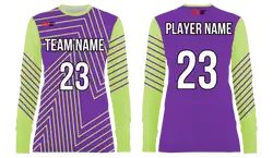 Custom sharp edge lines adult youth unisex long sleeves soccer jerseys - Jersey