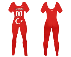 Custom women short sleeve dance bodysuit bosphorus - Dance-bodysuits