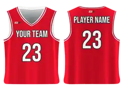 Custom classic red bull adult youth unisex basketball jersey - reversible uniform - Jersey
