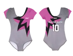 Custom short sleeve gymnastic uniform adult youth polka pop - Gymnastics-uniforms