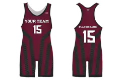 Custom hexagon pattern adult youth unisex powerlifting singlets - Powerlifting-singlets