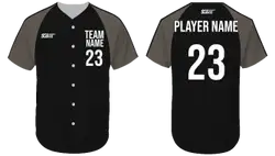Custom black   adult youth unisex softball jersey - Jersey