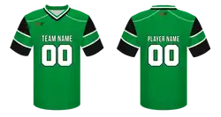 Custom green solids adult youth unisex football jersey - Jersey